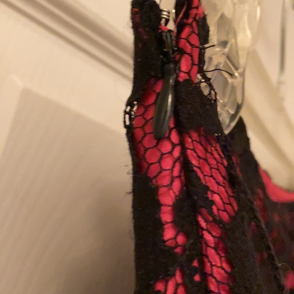Black pink lace skirt midi formal - Picture 2 of 6